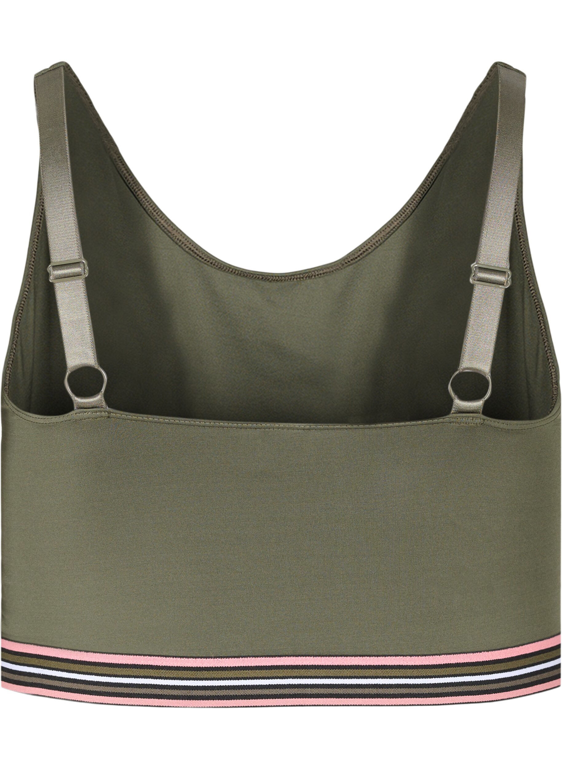 Zizzi Bl&oslash;d bh med justerbare stropper, Gr&oslash;n, Packshot image number 1