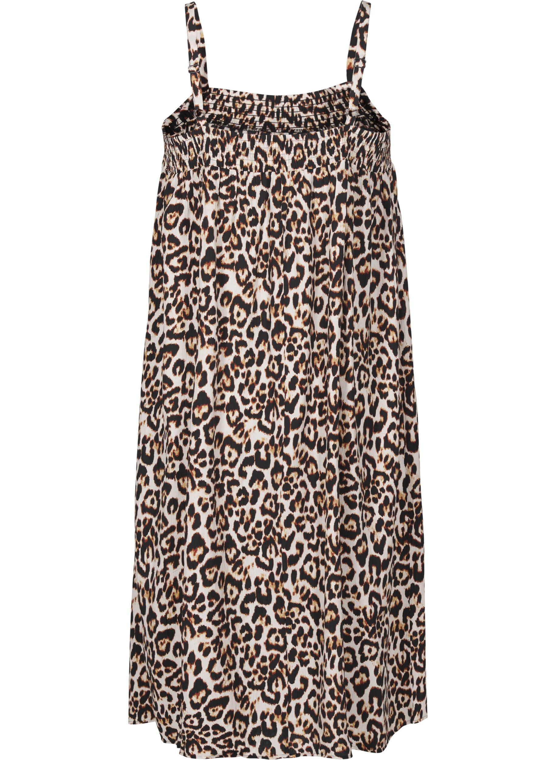 Zizzi Midilang stropkjole i viskose , Beige, Packshot image number 1