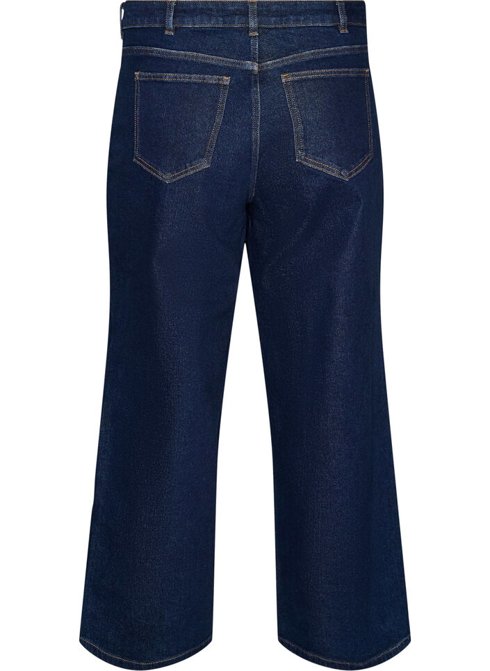 Myra jeans med h&oslash;j talje og wide fit, Bl&aring;, Packshot image number 1