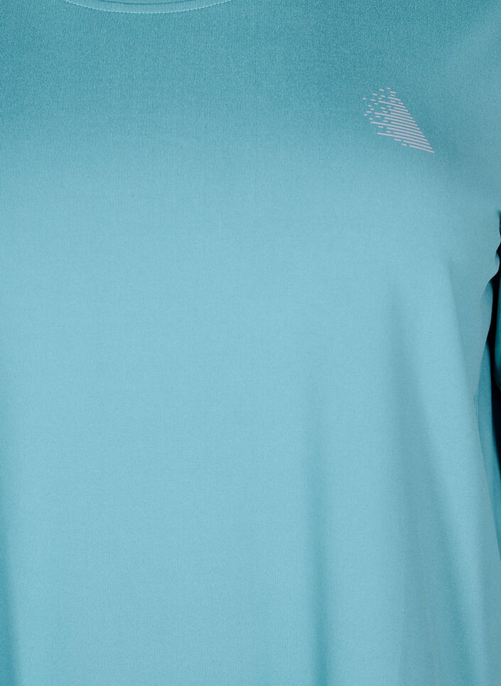 Tr&aelig;ningsbluse med 3/4 &aelig;rmer, Bl&aring;, Packshot image number 2