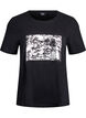 T-shirt med motiv, Sort, Packshot image number 0