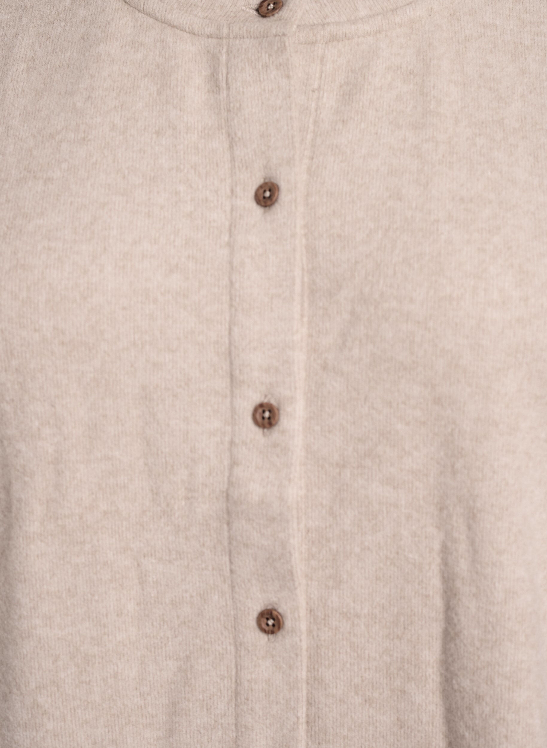 Zizzi Jerseycardigan med rund hals og knapper, Beige, Packshot image number 2