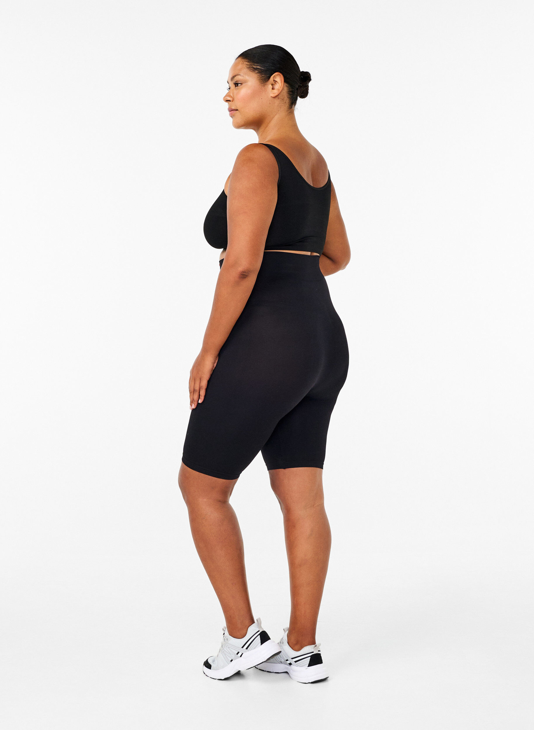 ZizziSeamless cykelshorts, Sort, Model image number 2