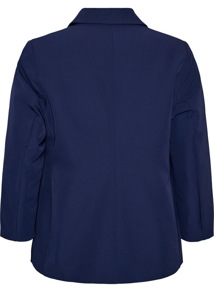 Klassisk blazer med knaplukning, Bl&aring;, Packshot image number 1