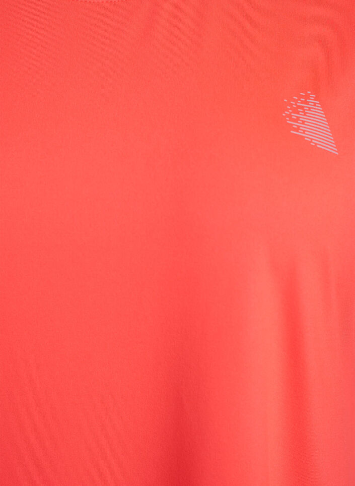Ensfarvet tr&aelig;nings t-shirt, Orange, Packshot image number 2