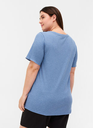 Kortærmet t-shirt i ribkvalitet, Infinity , Model image number 1