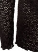 Bluse med hulm&oslash;nster og lange &aelig;rmer, Sort, Packshot image number 3