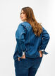 Kort denimjakke i bomuld, Blue denim, Model image number 1