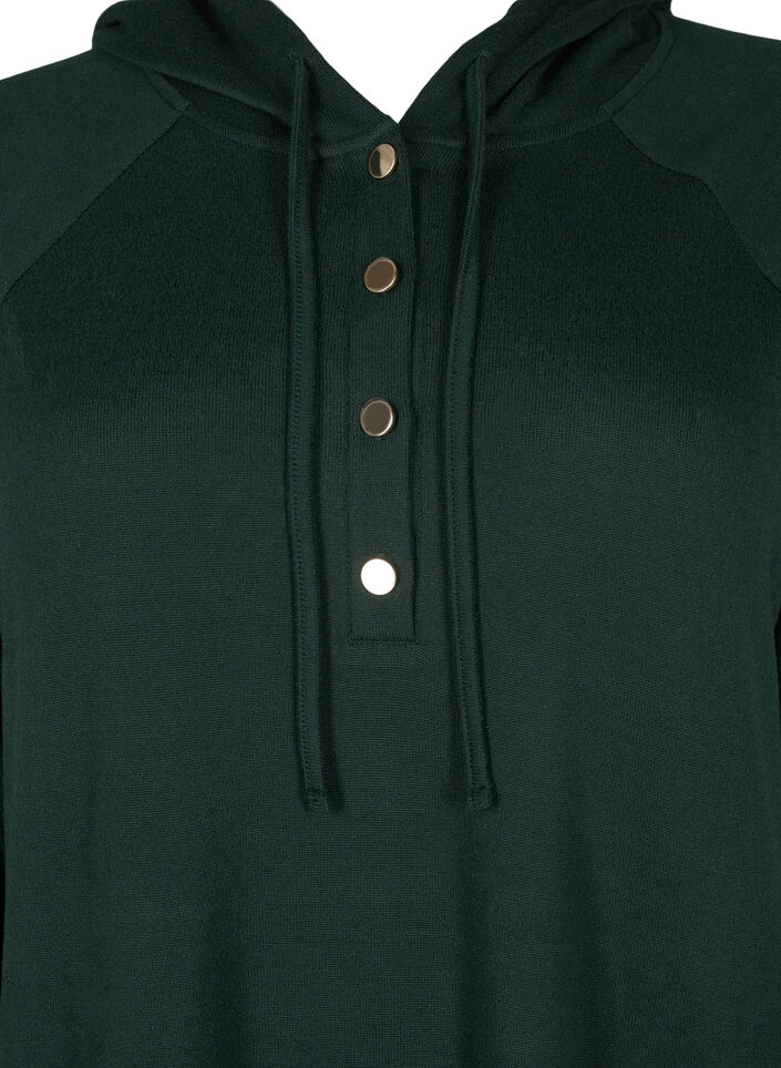 Langærmet sweatkjole med hætte, Scarab Mél., Packshot image number 2