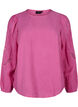 Bluse i TENCEL™ Modal med broderidetaljer, Phlox Pink, Packshot image number 0