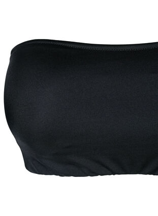 Ensfarvet bandeau-bikinitop, Black, Packshot image number 2