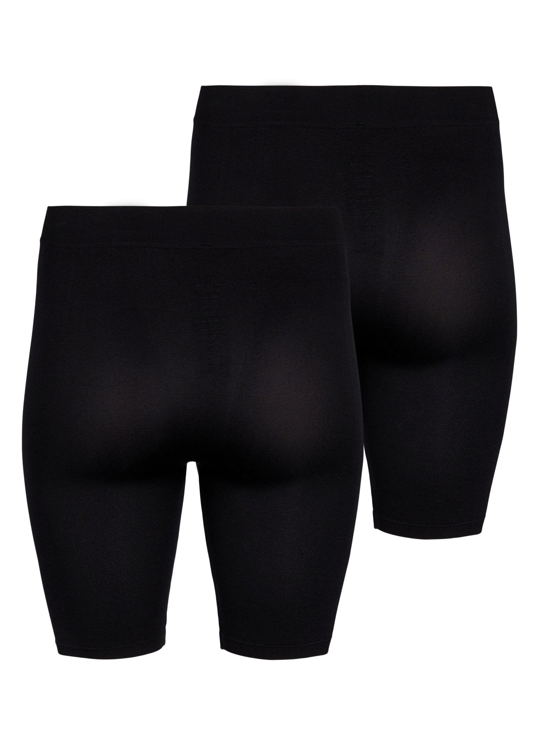 Zizzi 2-pak seamless cykelshorts, Black, Packshot image number 1