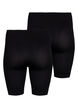 2-pak seamless cykelshorts, Black, Packshot image number 1