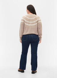 Ellen bootcut jeans med høj talje, Unwashed, Model