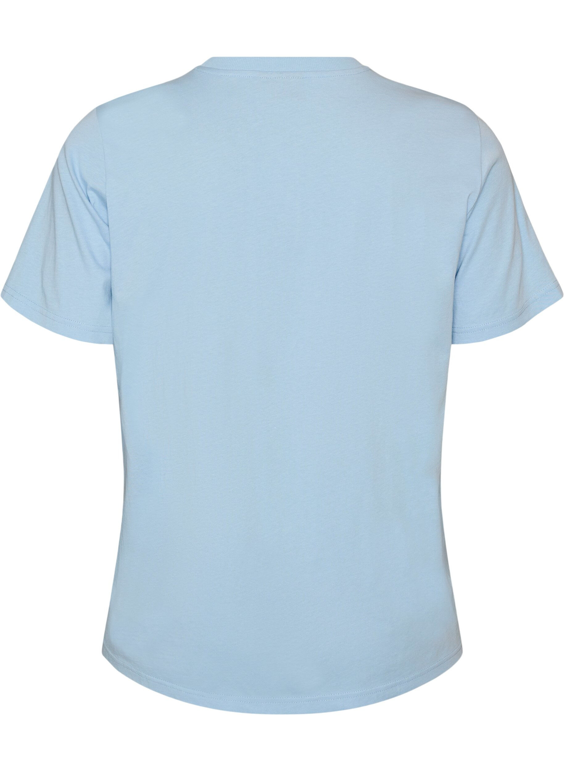 ZizziT-shirt i bomuld med print, Bl&aring;, Packshot image number 1