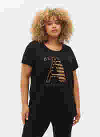 Trænings t-shirt med print, Black w. Bad Ass, Model