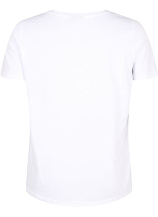 Bomulds t-shirt med broderet kirsebær, B.White CherryEMB., Packshot image number 1