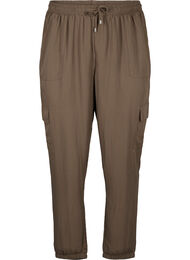 Løse cargobukser i viskose, Chocolate Chip