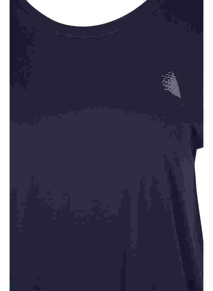 Ensfarvet trænings t-shirt, Graphite, Packshot image number 2