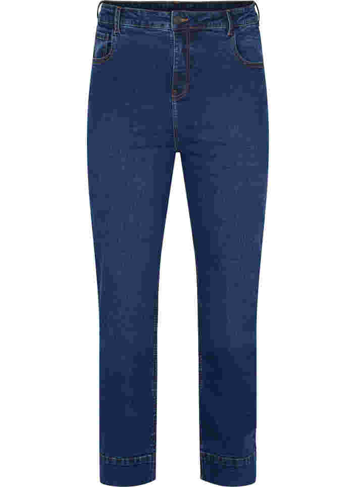 Regular fit Megan jeans med ekstra høj talje, Blue denim, Packshot image number 0