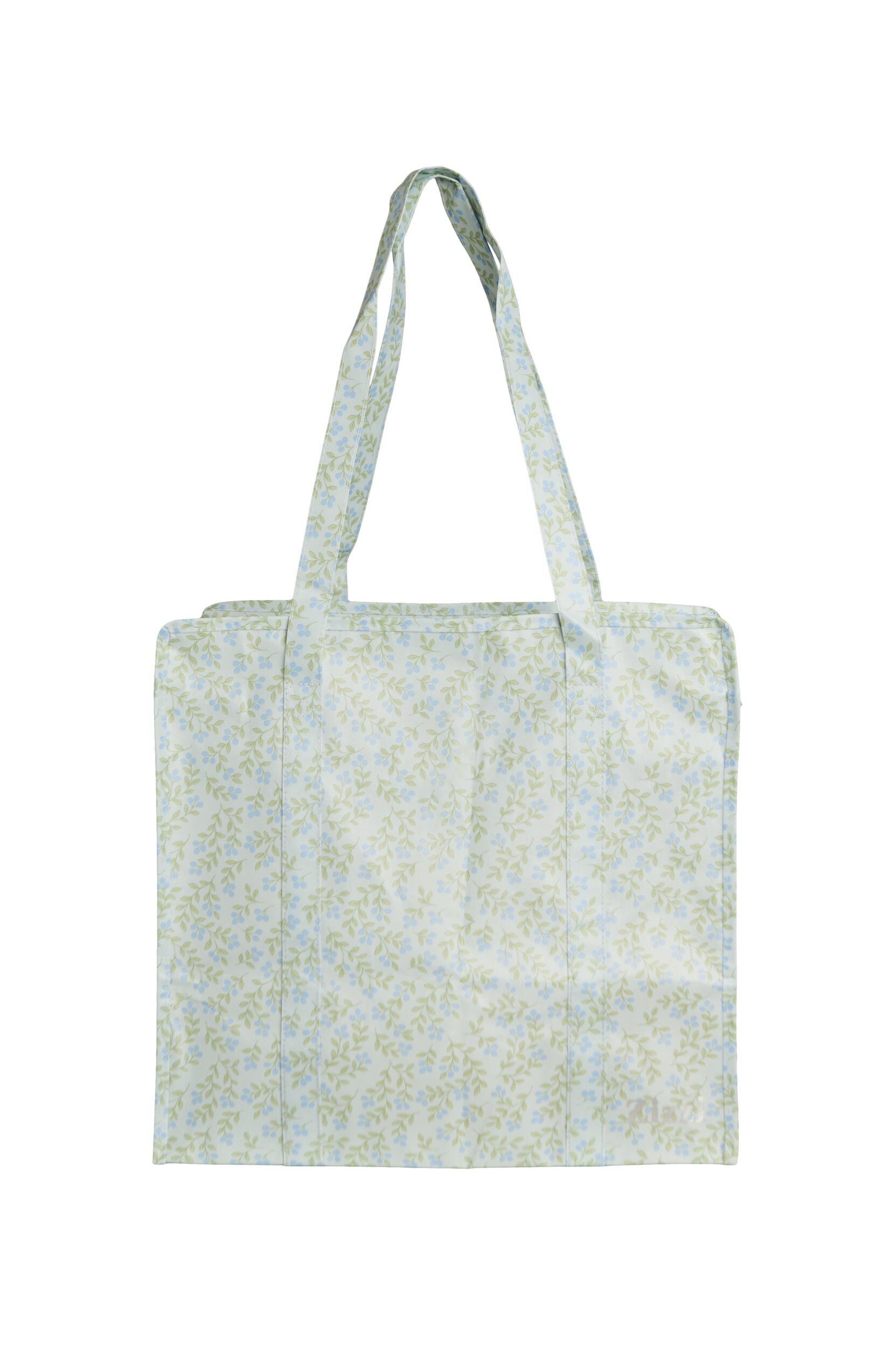 ZizziShoppingbag med lynl&aring;s, Bl&aring;, Packshot image number 1