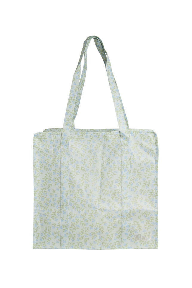 Shoppingbag med lynl&aring;s, Bl&aring;, Packshot image number 1