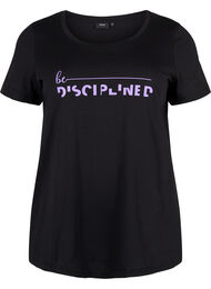 Trænings t-shirt med print, Black w. Disciplined