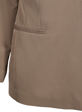 FLASH - Enkel blazer med knap, Walnut, Packshot image number 3