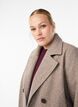 Kort frakke med dobbeltradet knaplukning, Beige, Model image number 3