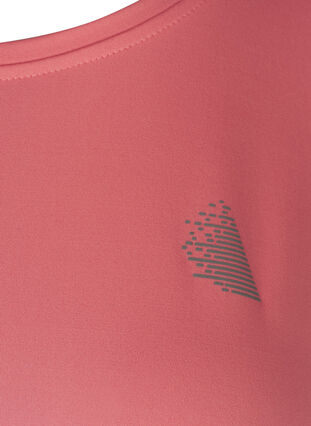 Ensfarvet trænings t-shirt, Pink icing, Packshot image number 3