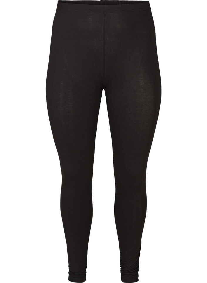 Basis leggings i viskose, Sort, Packshot image number 0