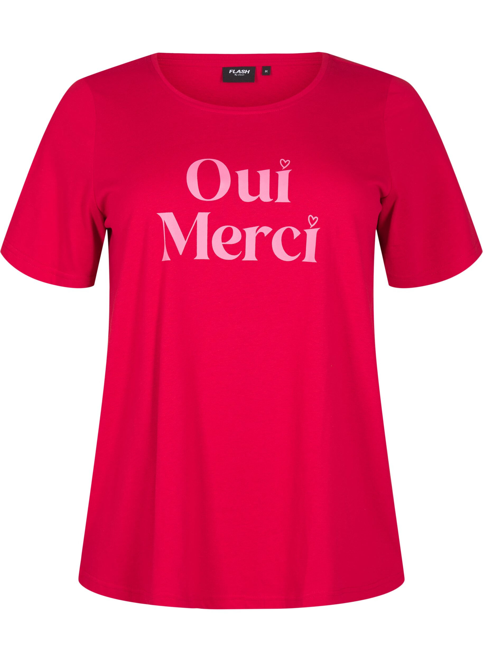 Zizzi FLASH - T-shirt med motiv, R&oslash;d, Packshot image number 0