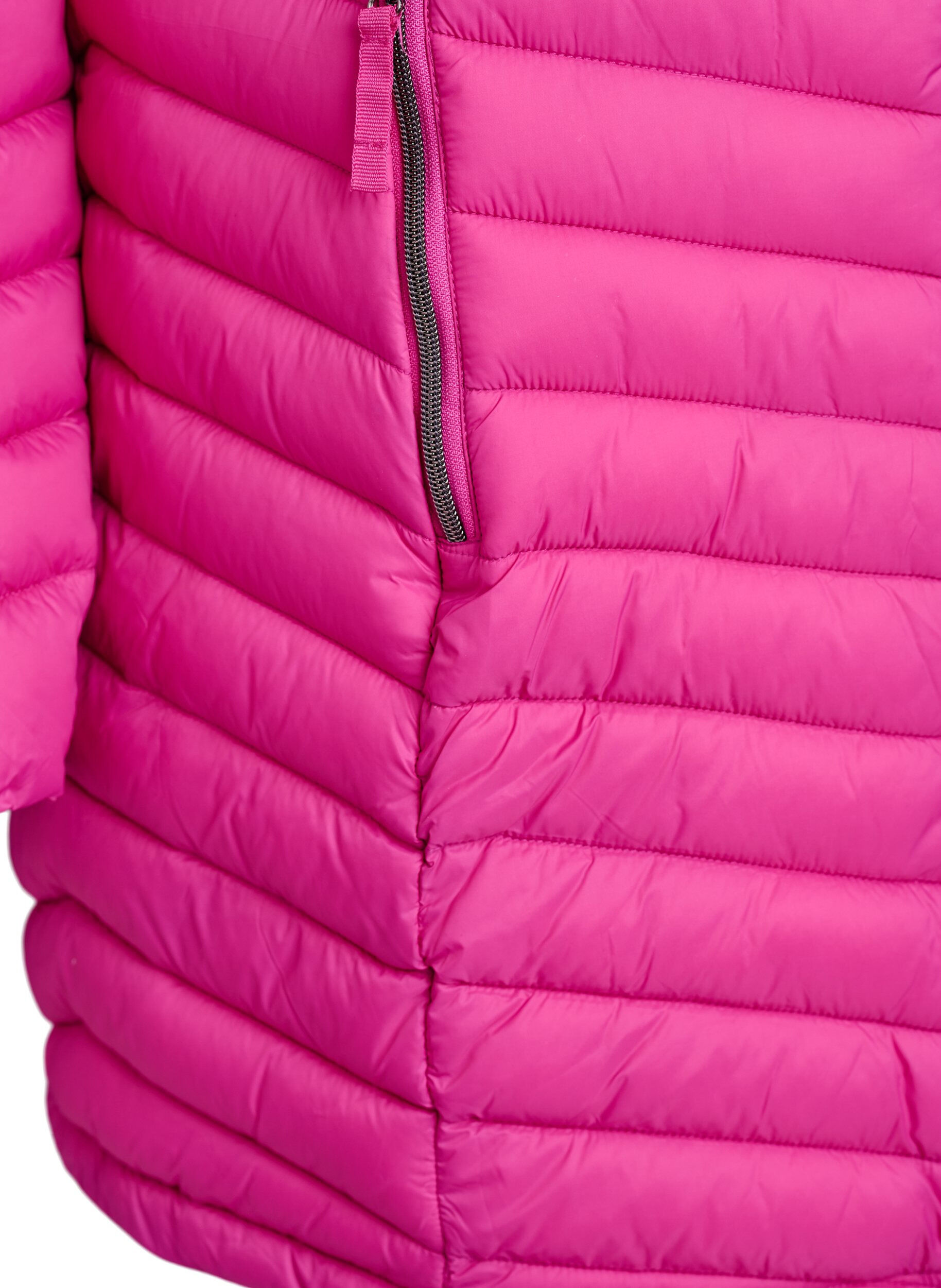 Zizzi Letv&aelig;gts jakke med lommer og aftagelig h&aelig;tte , Lyser&oslash;d, Packshot image number 3