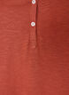 T-shirt med knapdetalje, Brun, Packshot image number 2