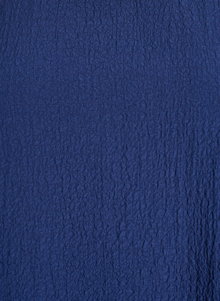 Kort kjole med kr&oslash;llet struktur og korte &aelig;rmer, Bl&aring;, Packshot image number 2