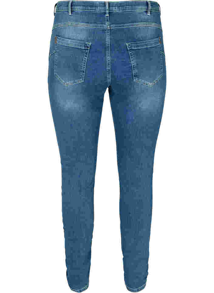 Højtaljede Amy jeans med super slim fit , Blue denim, Packshot image number 1