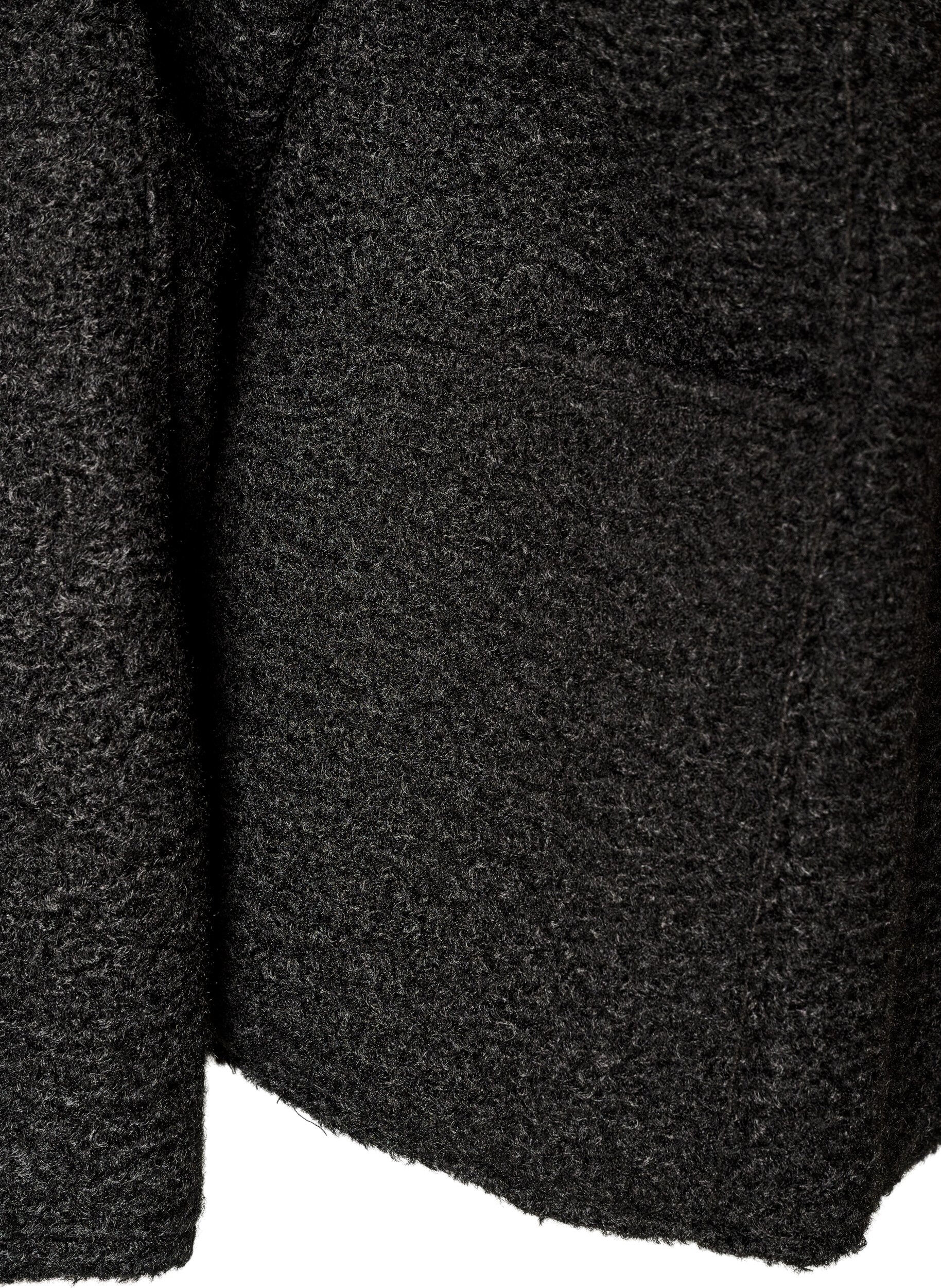 ZizziL&oslash;s cardigan med lommer, Sort, Packshot image number 3