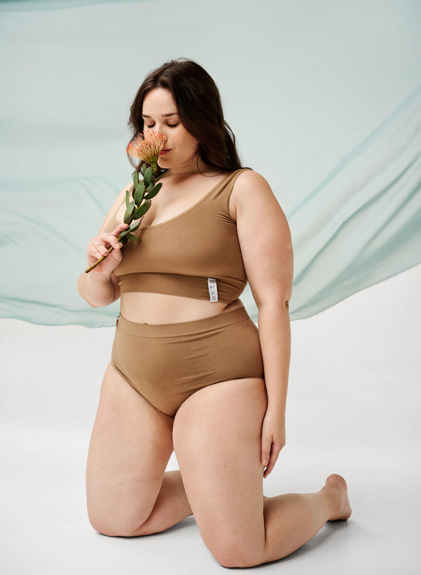 Seamless bh top med rund udsk&aelig;ring, Driftwood, Image image number 0