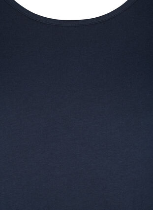Midikjole i økologisk bomuld med lommer , Navy Blazer, Packshot image number 2
