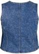 Slim fit denim vest med knapper, Blue Denim, Packshot image number 1