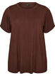 T-shirt i viskose med rhinsten, Brun, Packshot image number 0