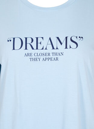 Oversize nat t-shirt i økologisk bomuld, Cashmere Blue DREAMS, Packshot image number 2