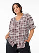 Skjortebluse med 1/2 &aelig;rmer, M&oslash;rk Bordeaux, Model image number 0