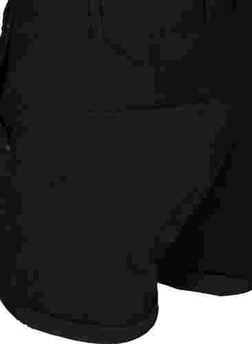 Bomulds shorts med lommer, Black, Packshot image number 3