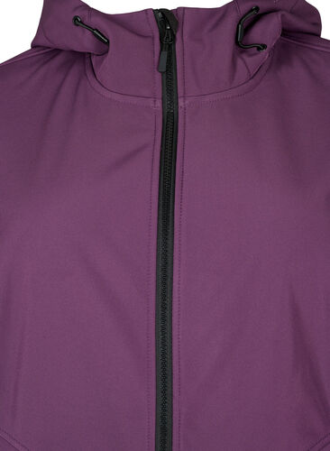 Kort softshell jakke med lommer, Hortensia, Packshot image number 2