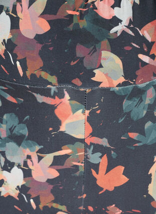 Cropped træningstights med blomsterprint, Autumn Flower Print, Packshot image number 2