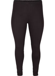 Viskose leggings med sten i siden , Black