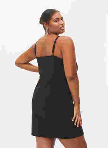 Kropsnær kjole med snøredetalje, Black, Model image number 1