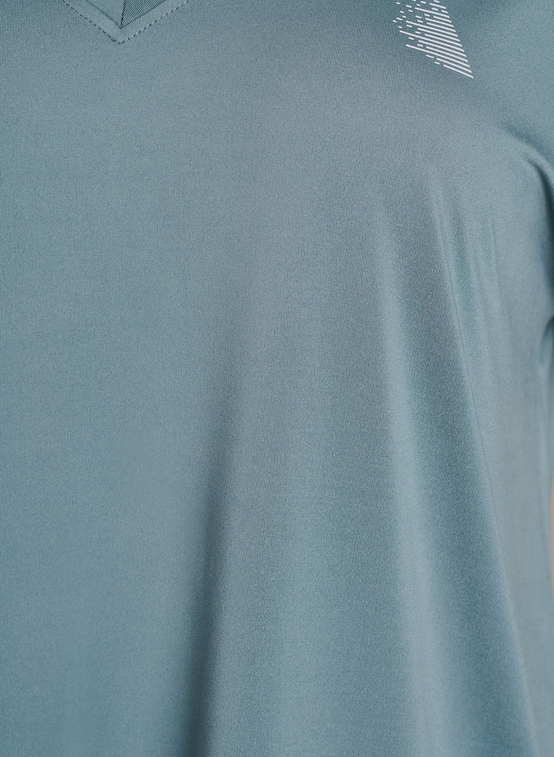 Zizzi L&oslash;s tr&aelig;nings t-shirt med v-hals, Gr&aring;, Packshot image number 2