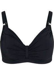 Bikini b&oslash;jle bh med draperinger, Sort